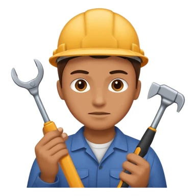 person Repairing a tool sticker