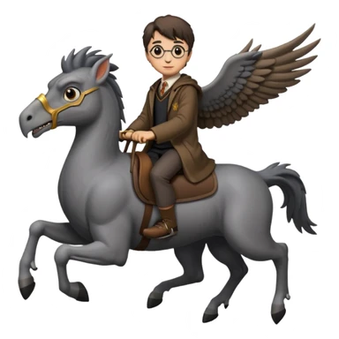 harry potter riding buckbeak sticker