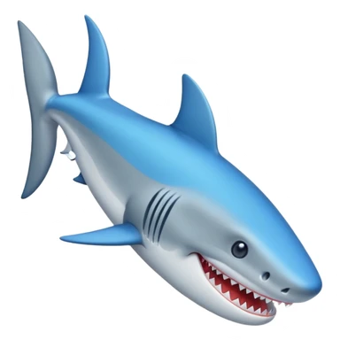 Un tiburón con zapatos azules 🦈👟 sticker
