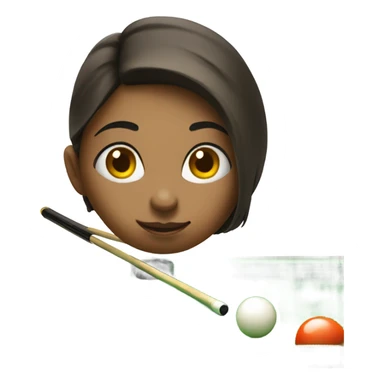 Girl playing billiards  sticker