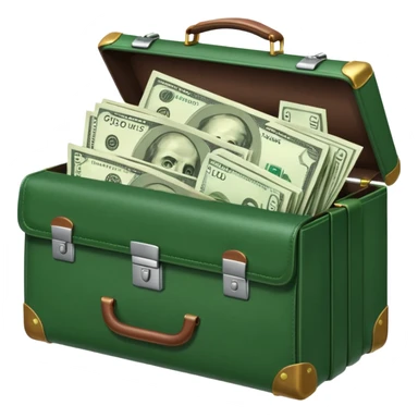 деньги торчащие из портфеля sticker