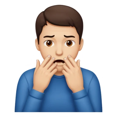 Nervous nail biting sticker