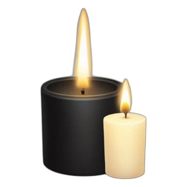 candle in a black jar sticker