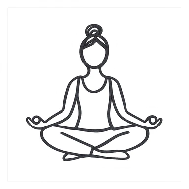 yoga woman, simple sticker