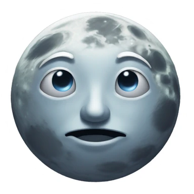 Moon face midnight air sticker