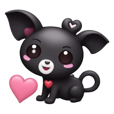 kuromi with a heart sticker
