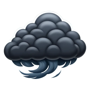 sky full of dark clouds with windy background  sticker