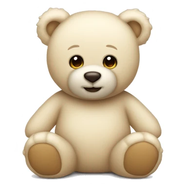 Cream colored teddy bear  sticker