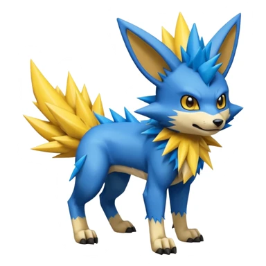 Lucario-Jolteon-Fakémon-hybrid-creature (full body)  sticker