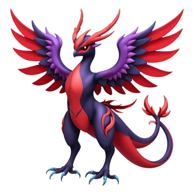 Yveltal-Lunala-Fakémon-hybrid-creature (full body)  sticker
