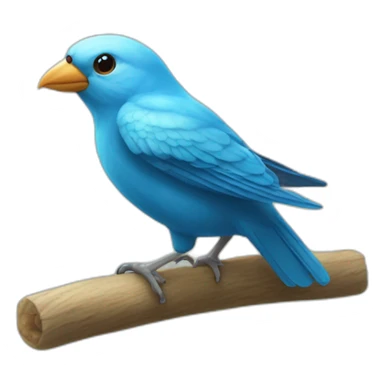 Agapornis azul jugando sticker