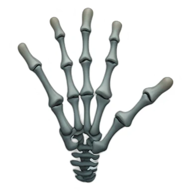 skeleton hand saying number 1 sticker