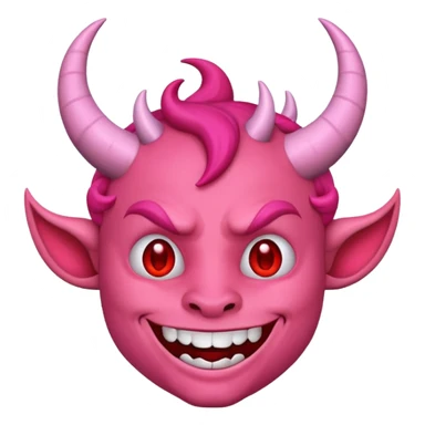 Devil emoji but pink 😈 sticker