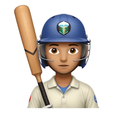 A cricket player sticker