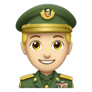 carita feliz con saludo militar sticker