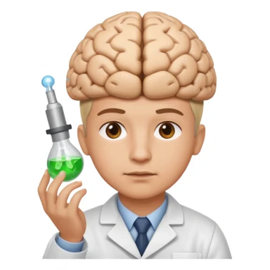 cientista estudando o cérebro sticker