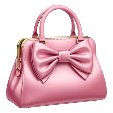 Pretty pink bow handbag sticker