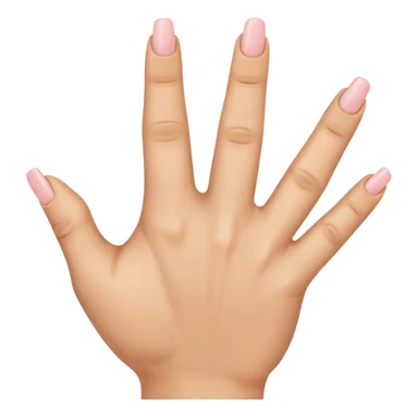Hand with thumb and index finger and middle finger up and ring finger and pinky down sticker