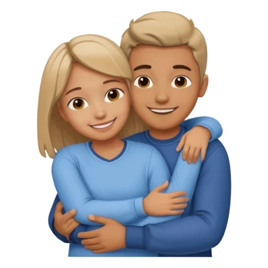 Texte ´Gros câlin’, en dessous un homme serre sa sœur dans ses bras sticker