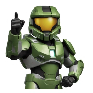 Master Chief giving thumbs up sticker