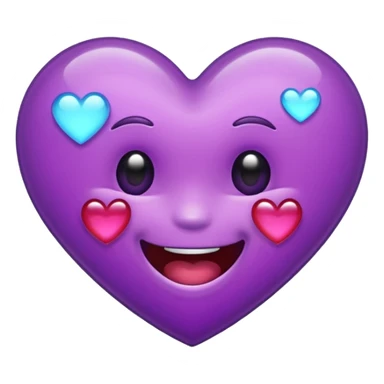 flashing purple heart that's laughing so hard it's crying sticker