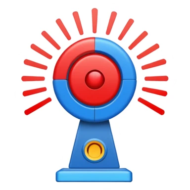  boom signal blue (#00A3E0) and red (#F9423A) sticker