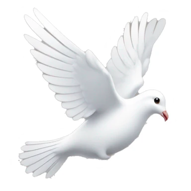 A white dove with an olive branch sticker
