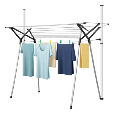 Brabantia Lift-O-Matic Outdoor 4 Arm Clothesline (197 ft/Ø 1.8") Height Adjustable, Folding Clothes Drying Rack sticker