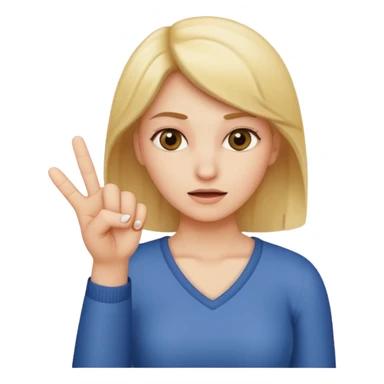 Female shaking finger saying no sticker