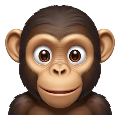 chimp with expressive face sticker