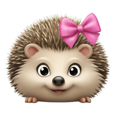 hedgehog with a pink bow on its head with a sign that says i love maylen sticker