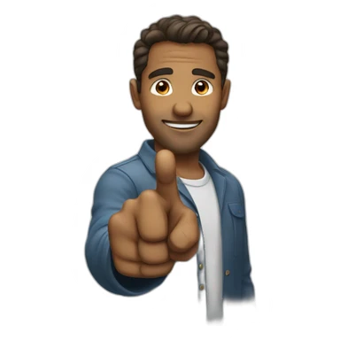 man pointing at you sticker