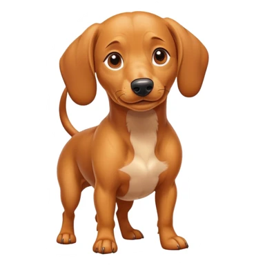 Buff weenie dog sticker