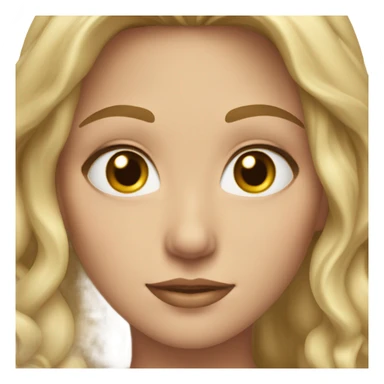 do a white but not too white girl with dirty blond hair brown eyes and gold jewelry sticker