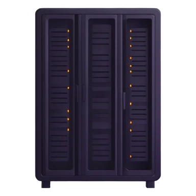 modern server rack with glowing lights sticker