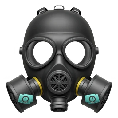 A gas mask. Cartoon style. With "ZZZ" on top of it. sticker