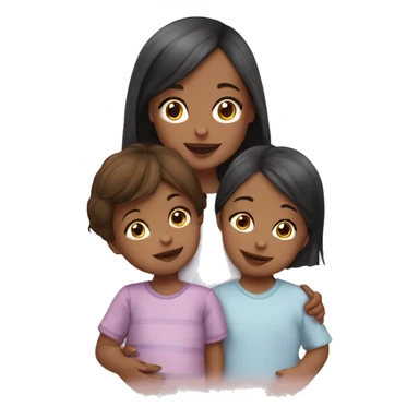 One little girl with Baby brother and Baby Sister sticker