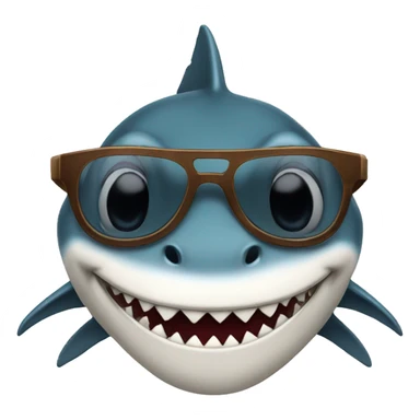 Shark whit Glasses sticker