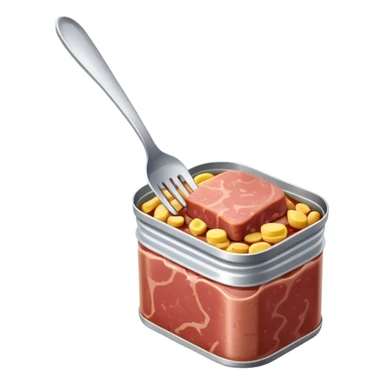 spam meat with a spork sticker