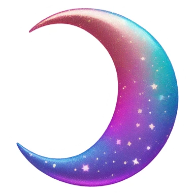 Lisa frank glitter crescent moon sticker