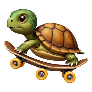 turtle skateboarding  sticker