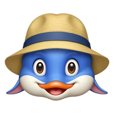 doulphin with a hat sticker