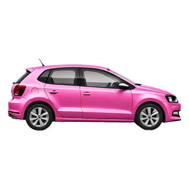 car volkswagen polo  in pink sticker