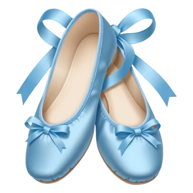 pastel blue ballet shoe sticker