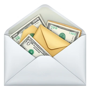 Salary enclosed in an envelope sticker