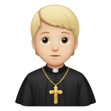 visablity pregnant man with parted blonde middle hair  and dressed like a catholic priest  sticker