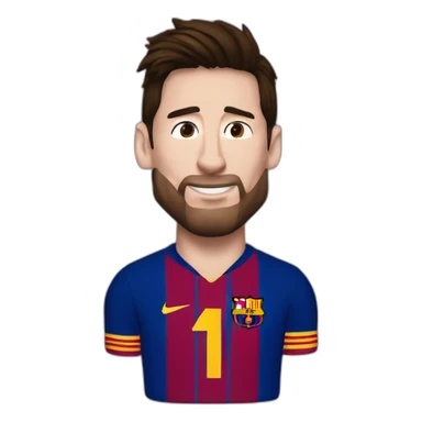 lionel Messi kissing the barcelona badge sticker