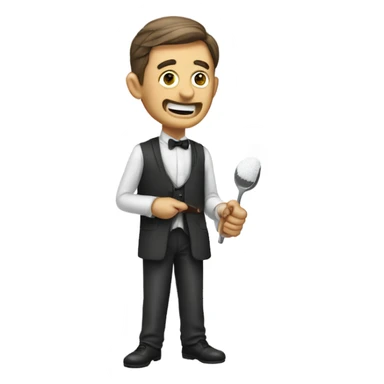 A man with a spoonful of sugar and a lighter in the other hand  sticker