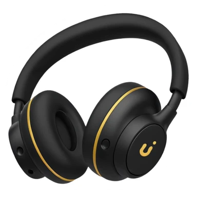  black wireless earbuds that wrap over the ear sticker