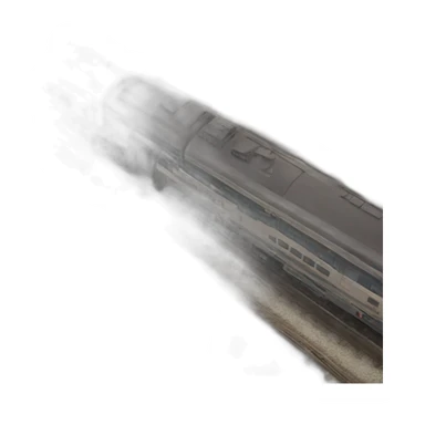 top view train on railway track sticker